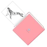 Phomemo M02 Wireless Pocket Thermal Sticker Maker, Portable Bluetooth Photo Printer Sticker Mini Printer Mobile Printer, Compatible with iOS and Android, for Print Photo, Journal, Fun, Black and White