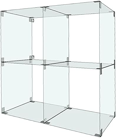 Glassteckvitrine „Pyramide“ – 9 Fächer, Modulares Regal Aus Glas, Ideal Für Verkauf