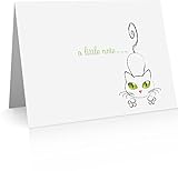 Cat Foldover Thank You Note Cards (24 Foldover Cards and Envelopes)