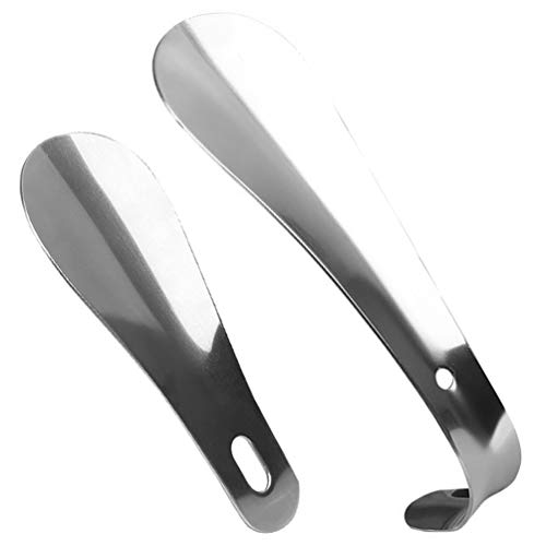ARTIBETTER 2Pcs Calçadeira de Aço Inoxidável Com Cabo Longo Calçadeira para Homens Mulheres Crianças