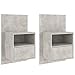 vidaXL Wiszące szafki nocne, 2 szt, betonowa szarość