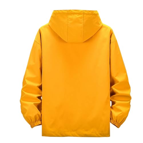 Mens Oversized Jacket 2024 Autumn Winter Fashion Color Matching Coat Outdoor Hiking Zip up Hooded Sports Windbreaker2