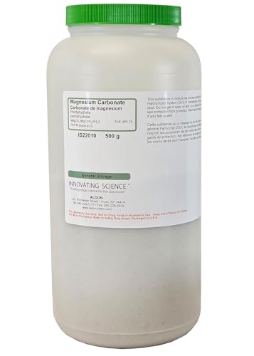 Innovating Science - Magnesium Carbonate 5-Hydrate, 500g - Alkaline Buffer, Moisture Absorber, and Magnesium Source for Laboratory and Industrial Applications