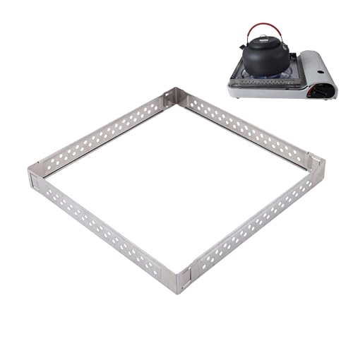 Parabrisas para estufa de camping, cortavientos para exteriores, de acero inoxidable, plegable, resistente al calor, para picnic, barbacoa, caza