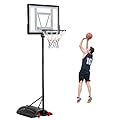 Nova Microdermabrasion Basketball Hoop Outdoor 7.2-9.2ft Adjustable, 32 inch Backboard, Portable Basketball Hoop Goal System for Kids/Youth/Adults Outdoor Indoor Play