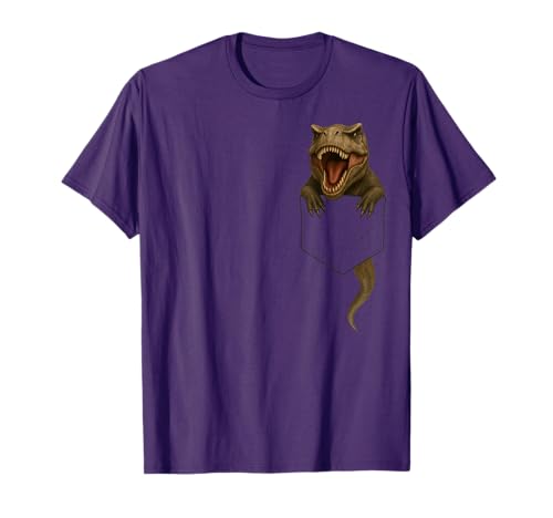 Cute T Rex Pocket Funny Dinosaur Gifts for Men Women Kid T-Shirt
