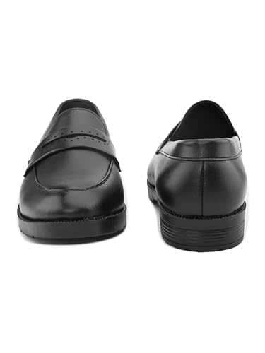 Image of STANPHORD Men Formal Penny Loafer Shoes | PU Slip-On Moccasins | Cushioned Anti-Slip | Office Business Casual (TPSL 25020)