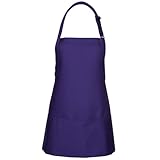 Fame Adult 3 Pocket Bib Apron (Purple-O/S) F10-83399