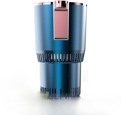 車載用 保温保冷カップ 急速冷却 USB給電 12V対応 ポータブル冷温庫 ドリンクホルダー 卓上兼用 保冷保温 -9〜58℃ ビール 日本酒 炭酸飲料 車中 アウトドアArcticDeer (ダークブルー,A)