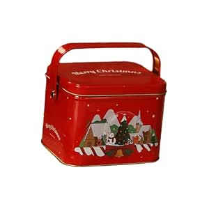 Calandis™ Christmas Gift Tins Empty Rectangle Cookie Container for Cake ...