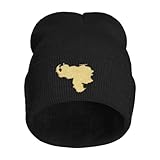 Venezuela Embroidery Beanie for Men & Women, State Map Multi-Season Stretch Skull Knit Hats, Winter Warm Beanie