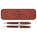Dayspring Pens | Personalized DELUXE Rosewood Pen and Pencil Set with Case. Engraved Wood Gift for Men or Women.