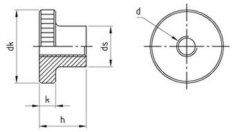 (25pcs) DIN 466 M10 Knurled Thumb Nuts, High Type AISI 303 Stainless Steel, Ships Free in USA by Aspen Fasteners, ASSP0466210