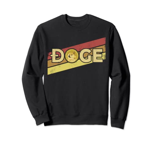 Vintage Dogecoin Coin HODL Doge To The Moon Cool Crypto Sudadera