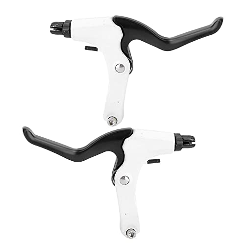 Oysfeel [Upgrade Your Ride] Aluminum Bike Levers White Cycling Handlebar Grips And Brakes For Road/Mountain Bikes - Essential Bicycle Accessories And Parts For Smooth Riding And Maintenance Tools #TOP1