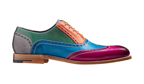 Image of BARKER Valiant Men's Handmade Oxford Derby Shoes - Premium Calf Leather, Goodyear Welted, Hand-Painted Finish, Classic Formal Style