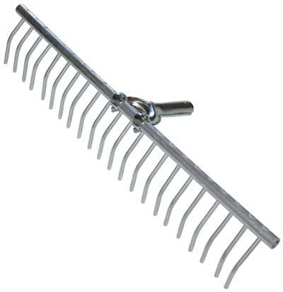 Rastrello per fieno in metallo 22 denti - cm 68