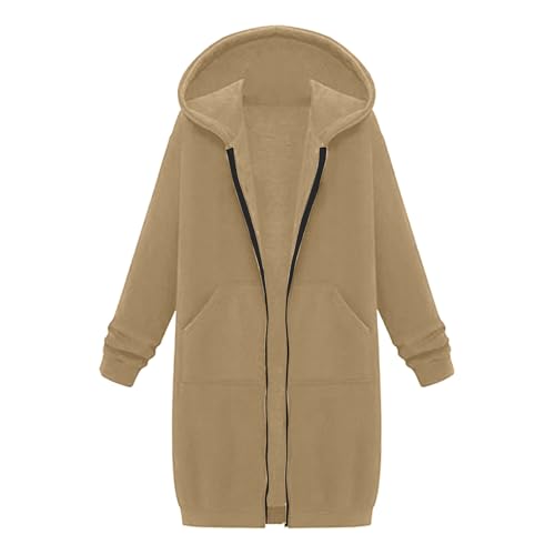 Long Hoodies for Women Zip Up Double Zipper Fleece Jacket Tunic Sweatshirts Fall 2025 Winter Fashion Clothes3