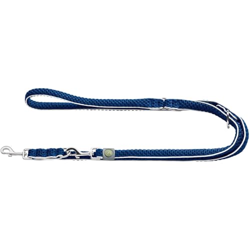 HUNTER HILO Verstellbare Hundeführleine, mit leichtem Mesh-Material, 2,0 x 200 cm, blau