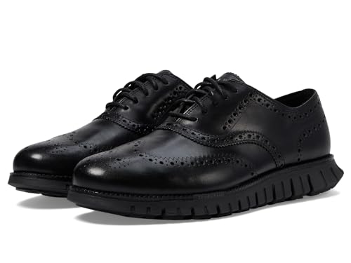 Cole Haan Men's Zerogrand Remastered Wing Tip Oxford, Black/Black...
