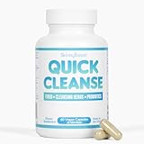 SkinnyBoost Quick Cleanse Vegan Capsules for Weight Support –Colon Cleanser with Natural Fiber & Probiotics – Supports Digestive & Gut Health-60 Capsules