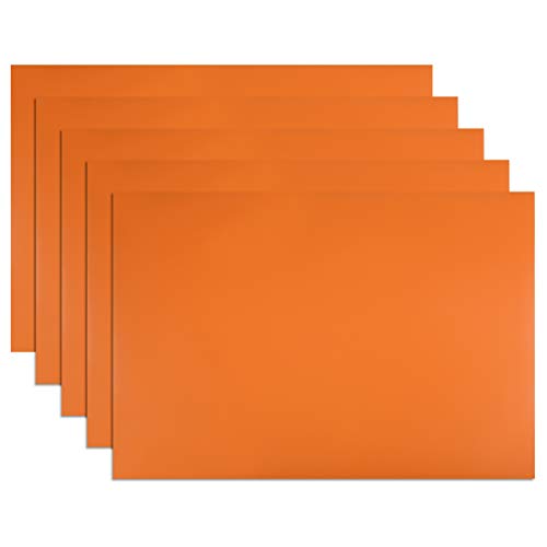 Bande magnétique effaçable à sec orange 29,7x20,3 cm lot de 5 Uxcell