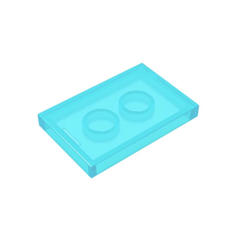 XYEIUGO GDS-1039 26603 Foundation Plate Tile 2x3, Trans Light Blue, 50 PCS