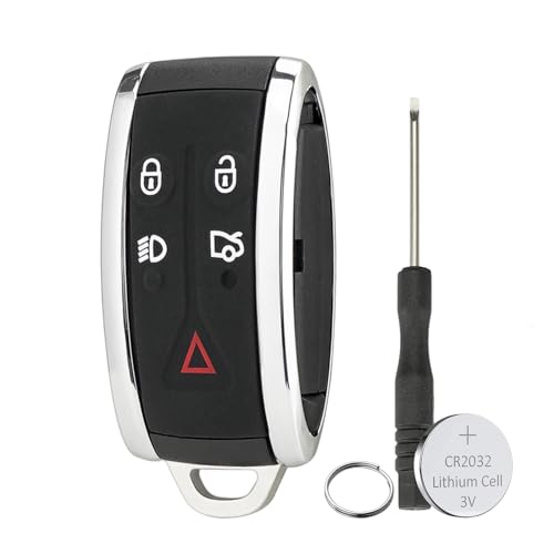 GZXNKEY Funda de repuesto para llavero Jaguar XF para Jag XF XK XKR XFR XJ8 XK8 Jaguar carcasa con batería CR2032