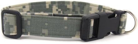 Digital Camouflage Soft Adjustable Dog Collar with Quick Release Buckle Medium