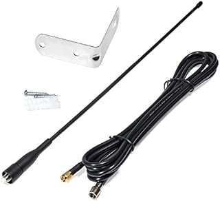 HYS 433Mhz Aerial 2.5dbi Omni 39CM(1.28ft) Antenna with 3M(9.8ft) RG58 Coaxial Cable SMA Male Plug and Mounting Bracket