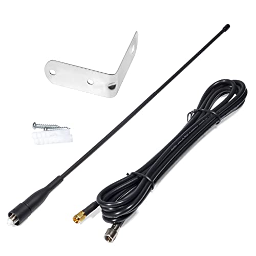 Antenne 433 MHz HYS omnidirectionnelle avec câble RG58 3m et support fixe