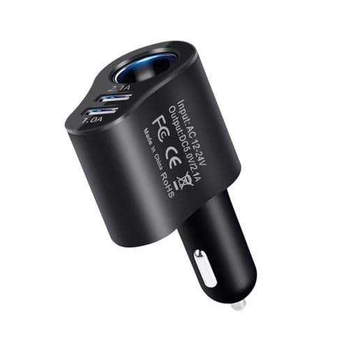 Car USB Charger, Car Outlet Splitter, Auto Splitter Adapter, Auto Charger Adapter, Ciga-rette Li-ghter Socket Splitter Adapter, Fast D-ual Charging Outlet, Multifunctional Car Phone Charger