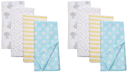 Gerber Unisex-Baby 4-Pack Flannel Burp Cloth, new duck, 20' x 14'