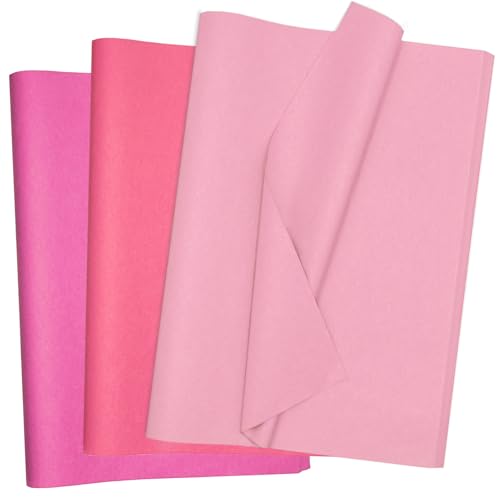 120 Sheets Mix Pink Tissue Paper HMUIKFRY 20x14 Inches Tissue Paper for Gift Bags Wrapping Paper for Birthday Weddings Holiday Crafts Festival Decoration