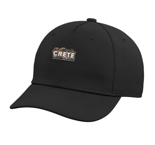 Crete Greece Ancient Minoan Island Travel Adjustable Printed Baseball Hat, Black
