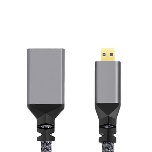 FineGood Micro HDMI�����P�[�u�� 0.2M �����^�ѕ֗� Micro HDMI to HDMI�ϊ��A�_�v�^�[ 4K 60Hz micro HDMI(�I�X) ��HDMI(���X) �Ή� �i�C�����҂� �O���[