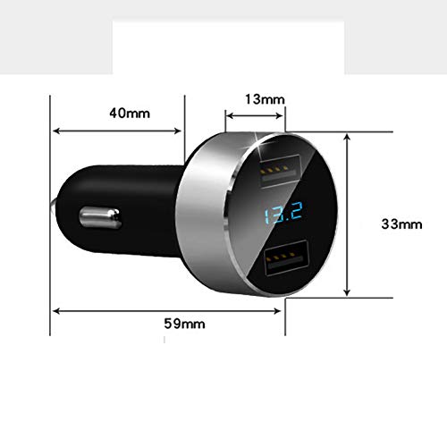 Caricabatterie per Auto, Ricarica USB per Auto - Caricabatterie 2USB - Ricarica Rapida Digitale - Ricarica Rapida