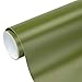 VINYL FROG Rouleau de Vinyle Adhésif Permanent Vert Olive Mat 30.5x300cm pour Décoration Bouteille et Verre