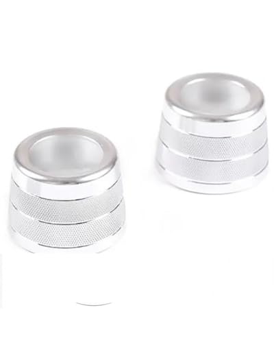 Temperature Adjustment Knob Rear Air Conditioning Knob Ring Climate Control HVAC (Silver)