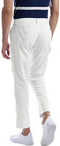 Image of Halogen Mens Clasic Strechable Skinny-Fit White Chinos