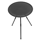 NULYLU Kleiner Runder Campingtisch Faltbar Stabil Tragbar Kompakt für Outdoor Picknick Grillen Strand und Zuhause Geeignet