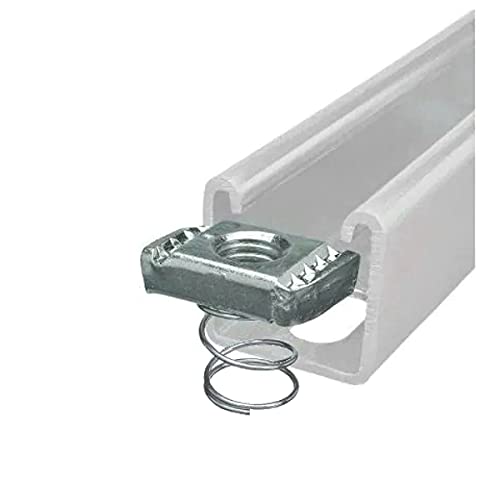 (100 - Pack) Strut Channel Nuts - Zinc Plated for Unistrut (1/2-13, Short Spring)