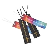 FUNOMOCYA 4 Stück 4 Stück Bibel Lesezeichen aus Robustem Material mit Religiösen Kreuz Motiven Vielseitige Seitenmarkierungen für Christliche Schulen und Zuhause