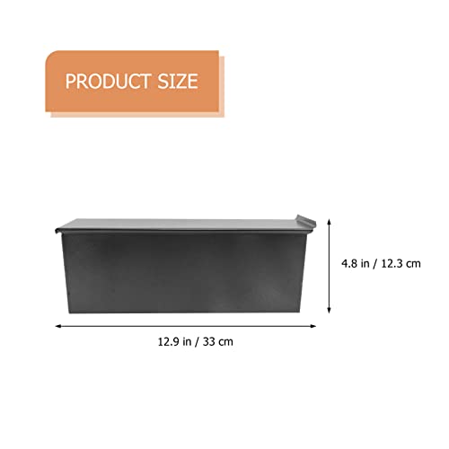 Doitool Rectangular Loaf Pan With Lid, Non- Stick And Durable Bake- Ware Stainless Steel Bread Toast Mold For Cake, Barbecue, Dessert, Banana (13 X 4. 8 X 4. 3 Inch) #TOP2