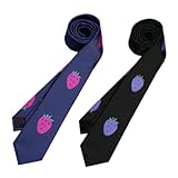 MANZ Kira Yoshikage Cosplay Tie,Anime Killer Queen Cosplay Skull Ties (3pcs, Zipper Tie) (C)