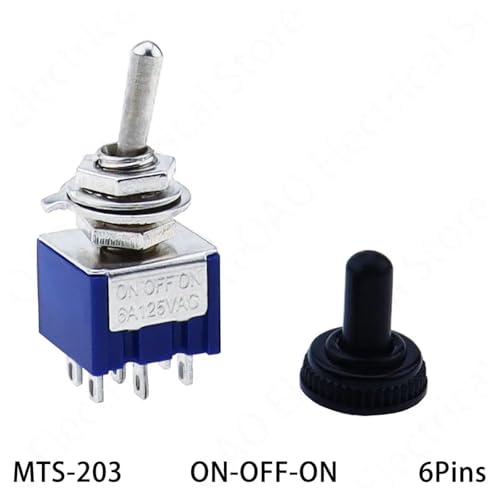 Interruptor de palanca MTS-203 DPDT de 6 mm para proyectos de electrónica 2