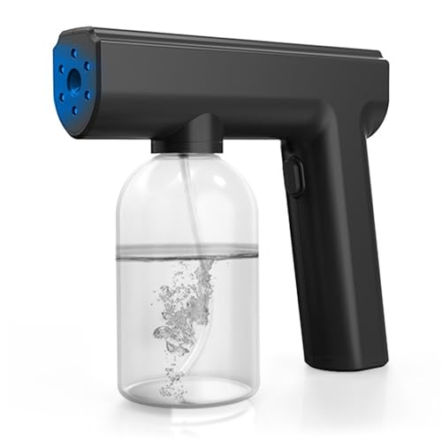 Hperu Nebulizzatore disinfettante Nebulizzatore portatile con nebulizzazione ultrafine One-Touch Start con ricarica USB di tipo C a luce blu per uso interno - Pistola a spruzzo disinfettant