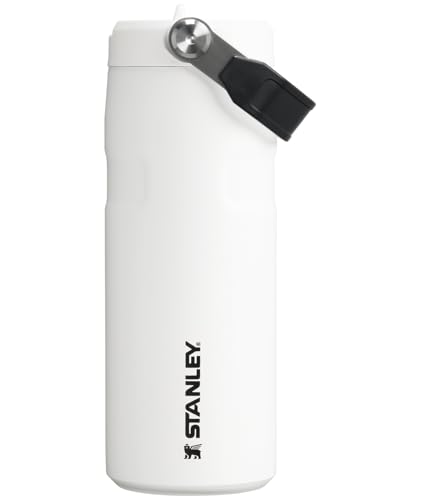 Image of Stanley IceFlow Flip Straw 2.0 Water Bottle 16 OZ | Built-In Straw with Larger Opening | Lightweight & Leak-Resistant | Insulated Stainless Steel | BPA-Free | Chalk
