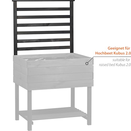 Treillis en bois dobar aménagement potager de balcon et terrasse gris - 5