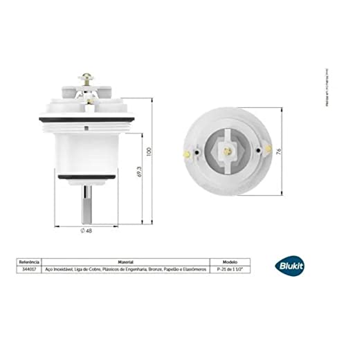 Kit Reparo Completo Para Válvula Descarga Lorenzetti 344017 Blukit